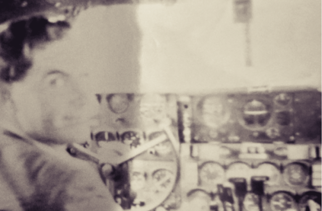 Fotografía Polaroid tomada por pasajero (aprox. 1961) en Curtiss C-46 (Eduardo Macadam)