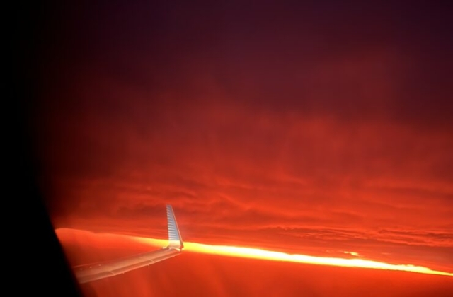 Aproximación en Puerto Madryn. Winglet B-737 NG Aerolíneas Argentinas (Agustín Tore)