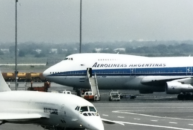 Boeing 747/200 de Aerolíneas Argentinas y Concorde de Air France (Gerardo De La Mata)