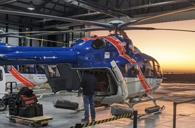 Operación de Helicópteros Marinos en la Base de Río Cullen, Tierra del Fuego (Federico Campbell)